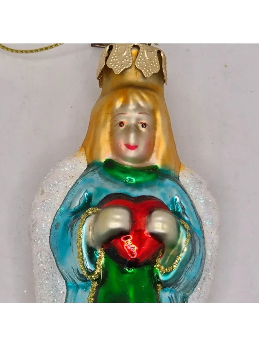 Christmas Ornament Glass Angel Heart Thomas Pacconi Museum Series 2003 Vintage